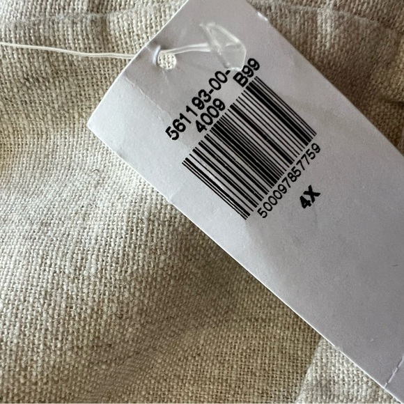 Old Navy Women’s 4XL High Rise Cropped Linen-Blend Tapered Pants Beige - Picture 13 of 15